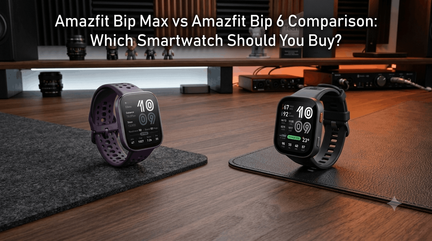 Amazfit Bip Max vs Amazfit Bip 6 Comparison Banner