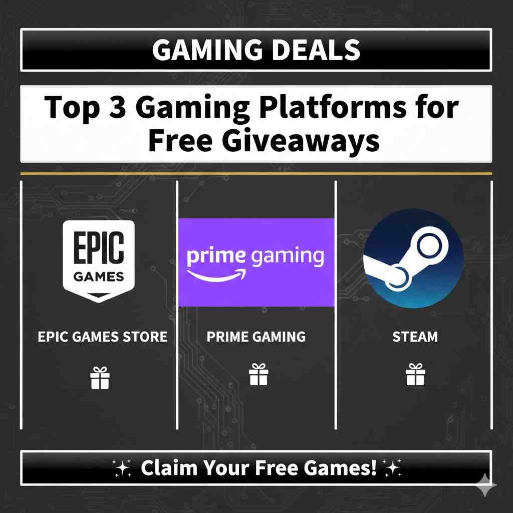 Top 3 Gaming Platforms for Free Giveaways